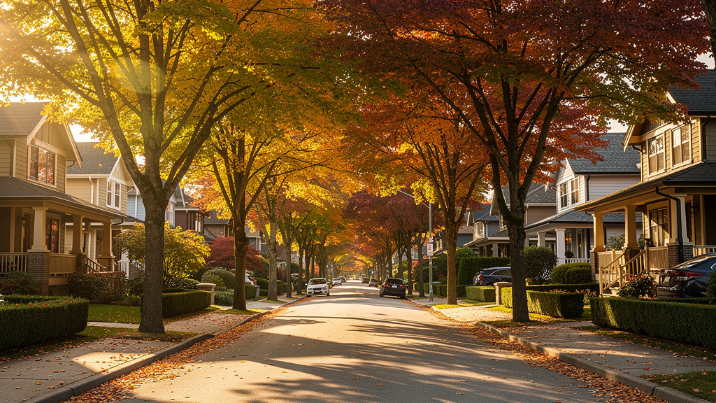 Vancouver Westside autumn street